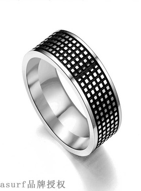 European and American fashion new titanium steel mens ring