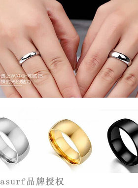 European and American mens titanium steel ring Korean jewe