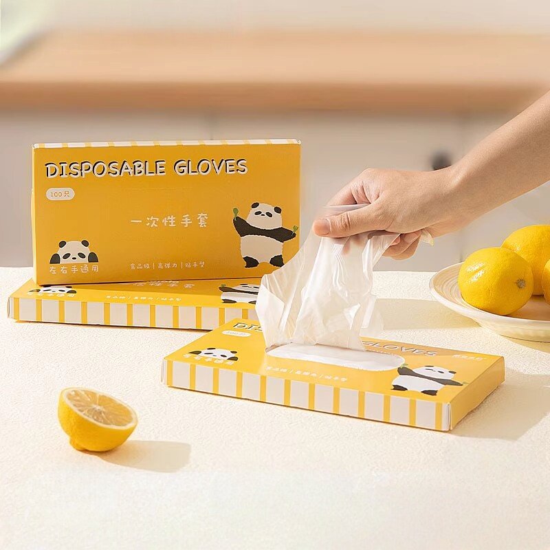 一次性tpe手套食品级专用加厚耐用家用抽取式透明吃小龙虾餐饮pvc