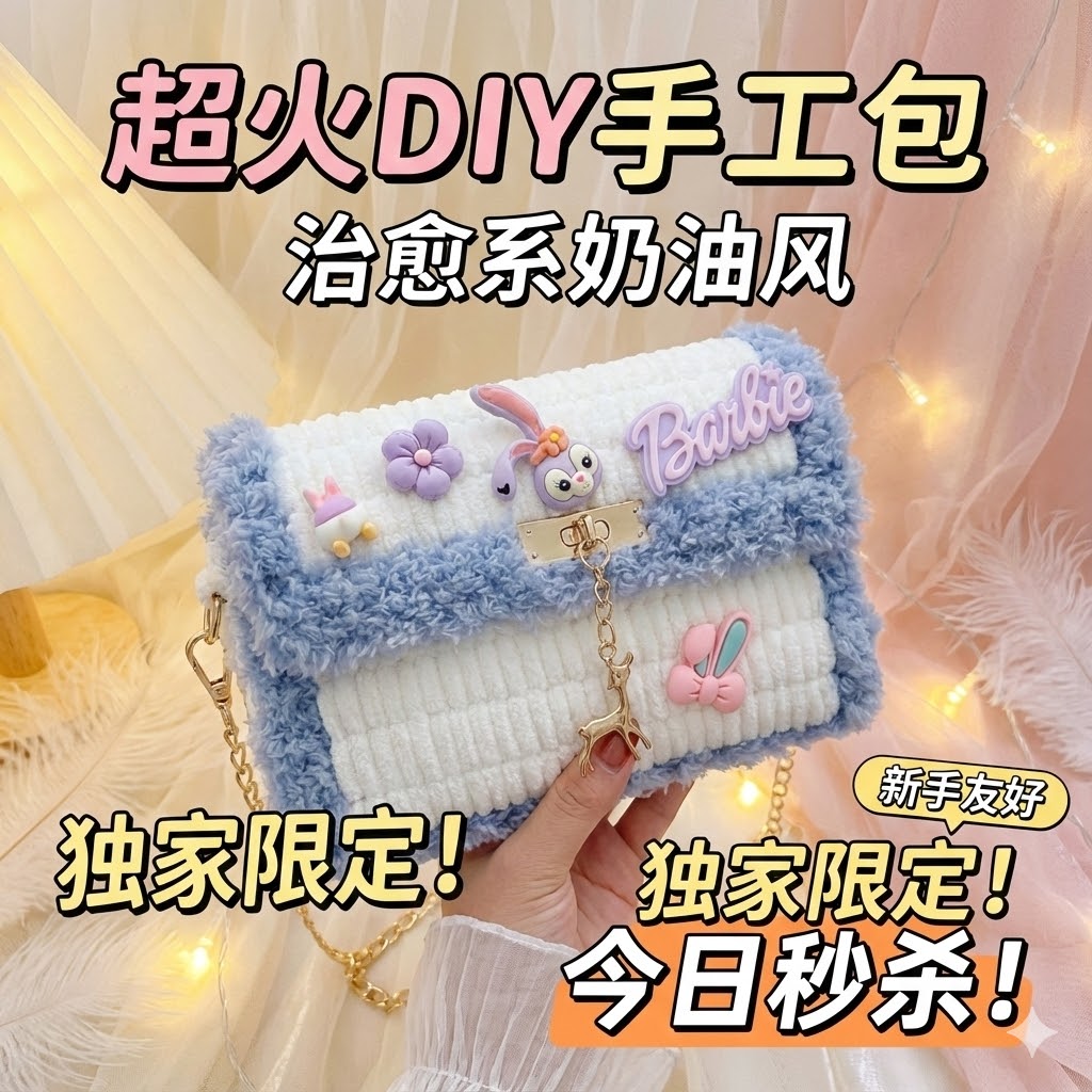 手工编织毛绒材料包送女友闺蜜