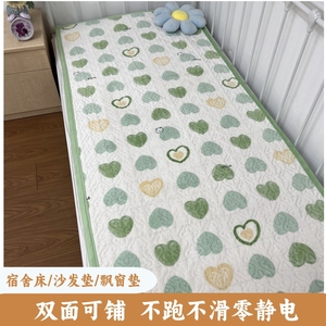牛奶绒学生宿舍单人床盖单件保暖加厚床单双面毛毯简约夹棉沙发垫