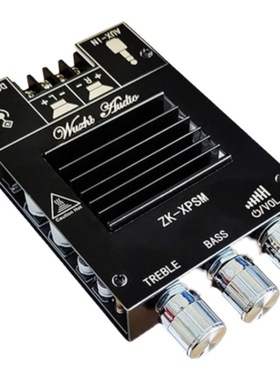 150W*2高低音调节蓝牙音频功放板模块双声道TDA7498E散热片 XPSM