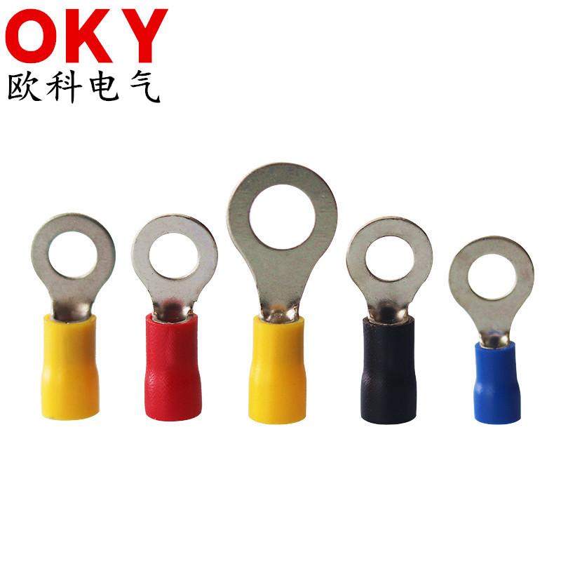 RV1.25-3.2冷压接线端子RV2-4圆形预绝缘端子 O型环形RV2-6铜线耳