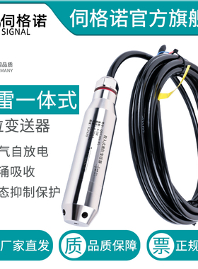 防雷款液位变送器4-20ma输出水位控制投入式液位计液位感测器监视