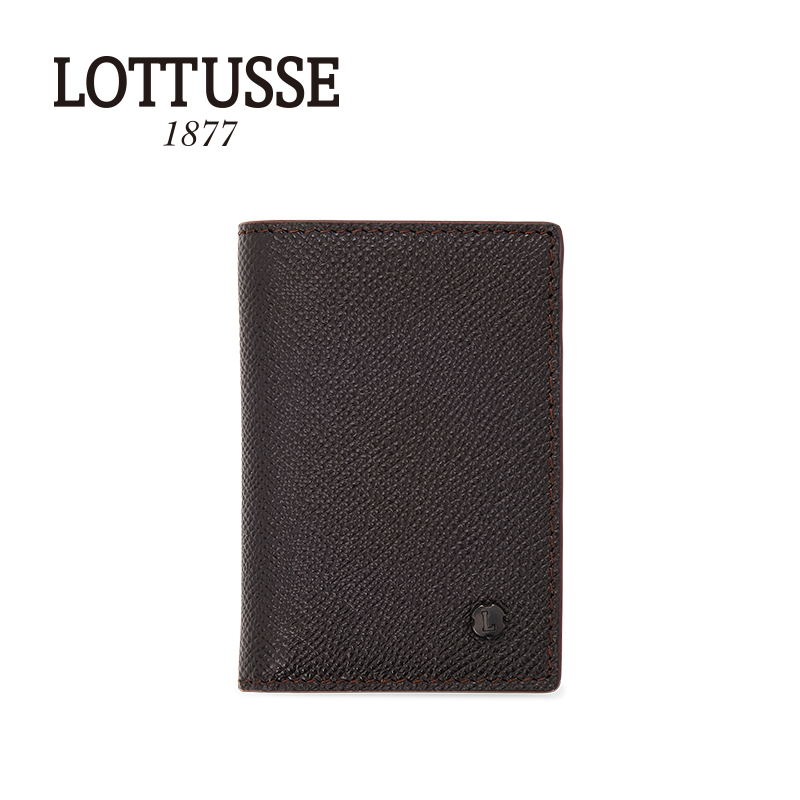 LOTTUSSE/乐途仕简约短款小型男士牛皮钱包卡包11X9.5cm