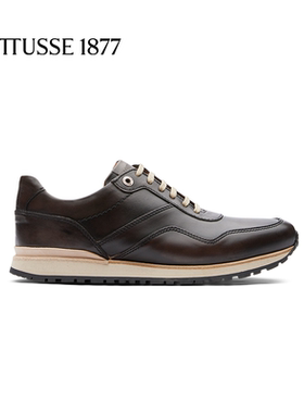 LOTTUSSE/乐途仕手工休闲男鞋真皮春新款休闲跑步运动鞋NOS