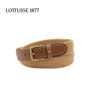 LOTTUSSE/乐途仕新款牛皮手工休闲舒适男士腰带编织皮带