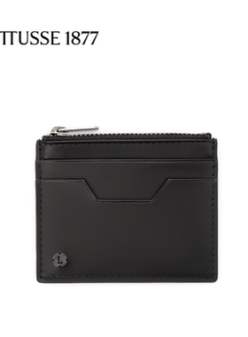 LOTTUSSE/乐途仕简约短款牛皮卡包钱包口袋包9.6X7.7cm