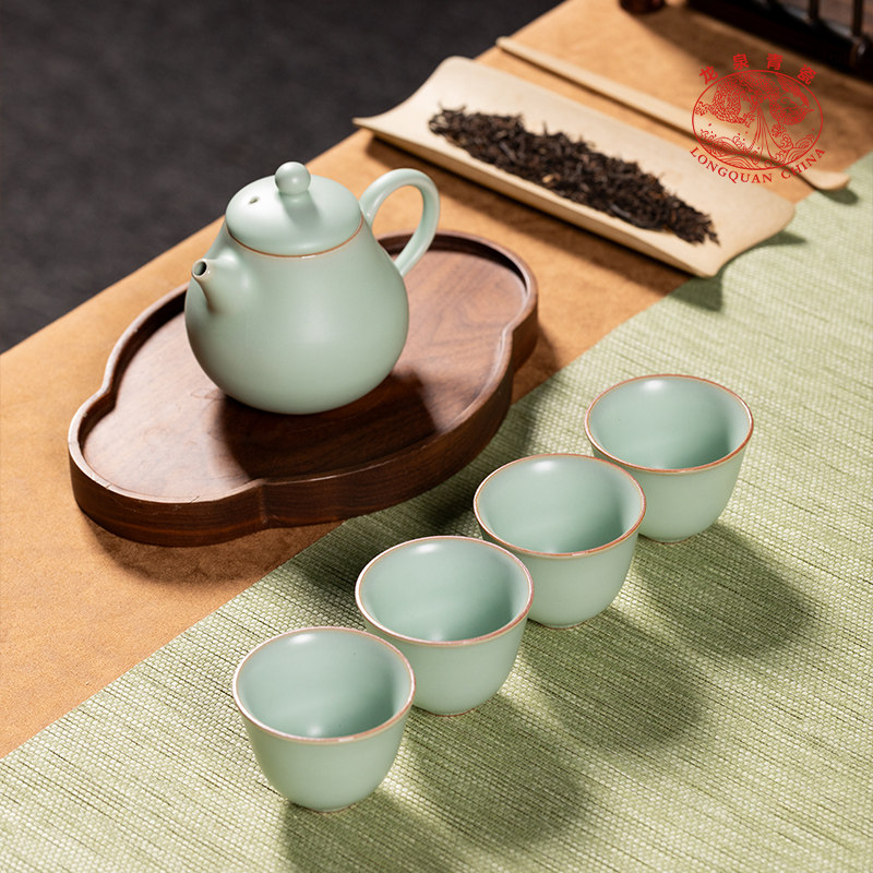 2026新款汝窑功夫茶具便携小套装陶瓷茶壶茶杯轻奢高档家用喝茶