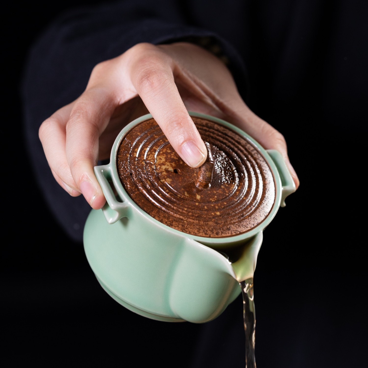 龙泉青瓷手抓壶盖碗单个高档家用大容量防烫手工泡茶壶功夫茶具,餐饮具,盖碗,淘宝优惠券,粉丝福利购,淘宝优惠卷