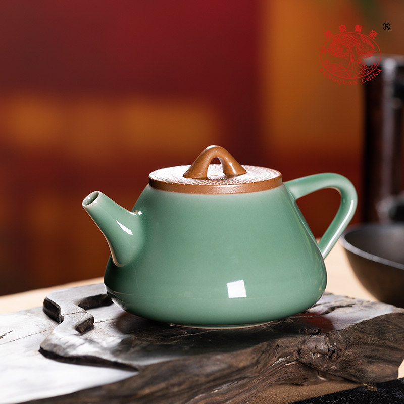 龙泉青瓷旗舰店茶壶单壶陶瓷全手工泡茶壶跳刀壶单人功夫茶具家用,餐饮具,茶壶,淘宝优惠券,粉丝福利购,淘宝优惠卷