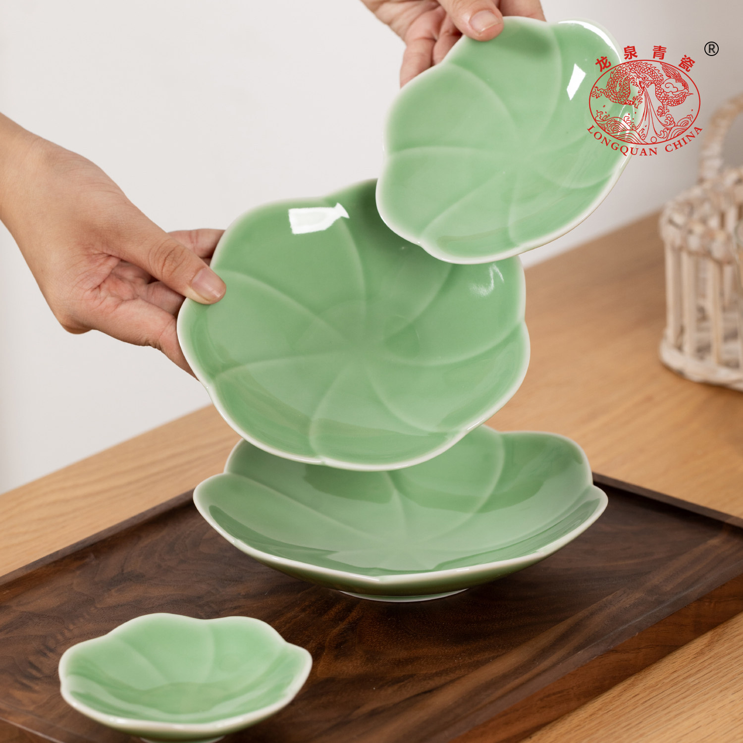 龙泉青瓷盘子菜盘家用炒菜浅平盘高温陶瓷4/5/6/7英寸菜碟子餐盘,餐饮具,盘,淘宝优惠券,粉丝福利购,淘宝优惠卷