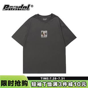 BF慵懒风休闲宽松oversize韩版 简约风小众上衣ins潮 短袖 t恤女美式