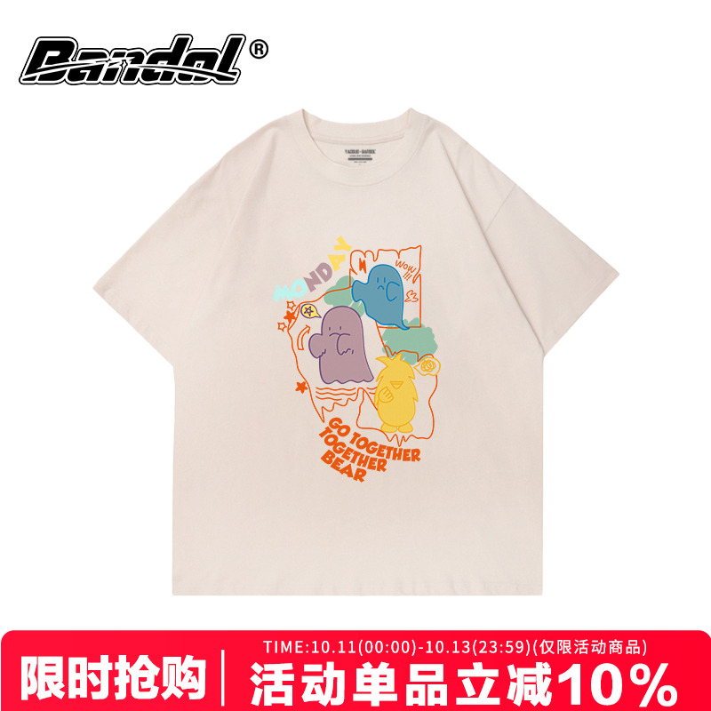 oversize卡通短袖慵懒