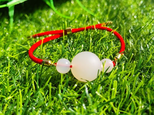 天然正品黄龙玉转运珠手链冰白卡17本命年红绳手链招财转运保平安