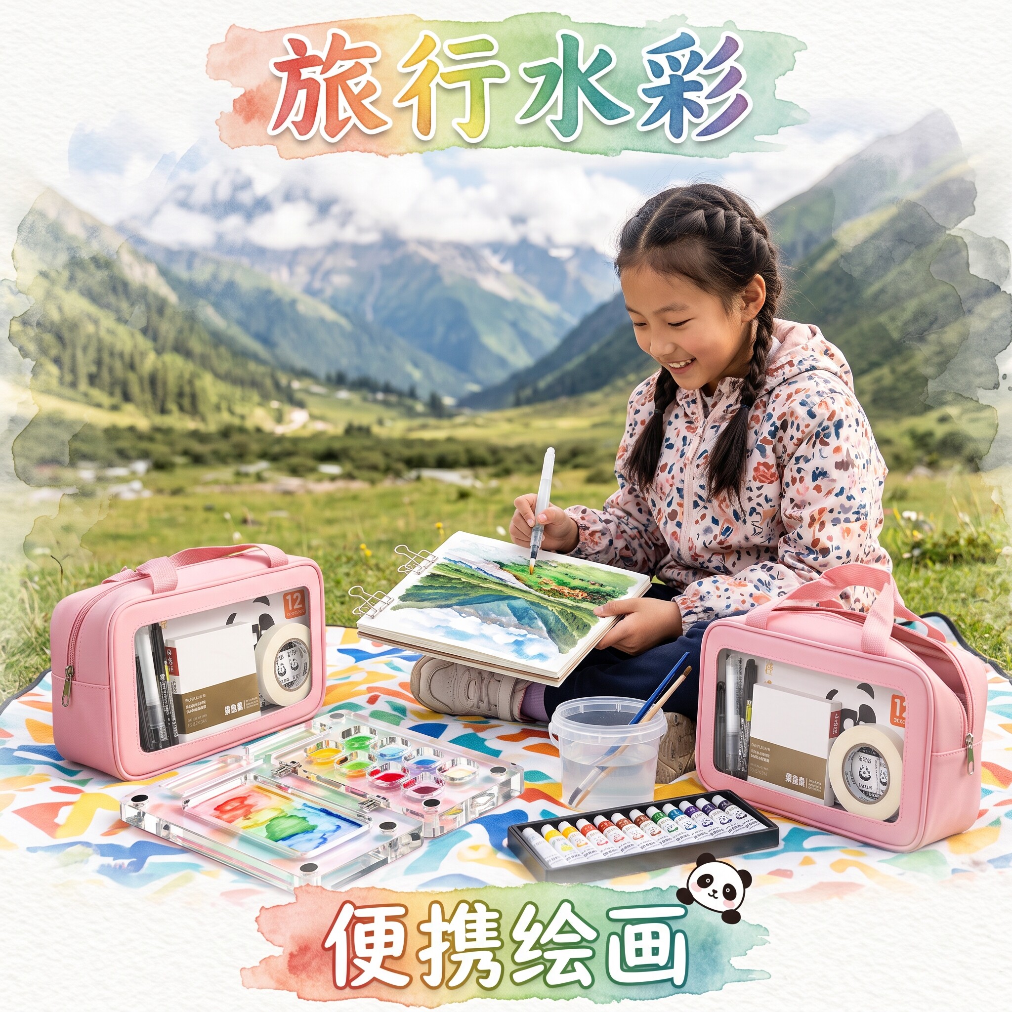 小学生专用迷你固体水彩全套