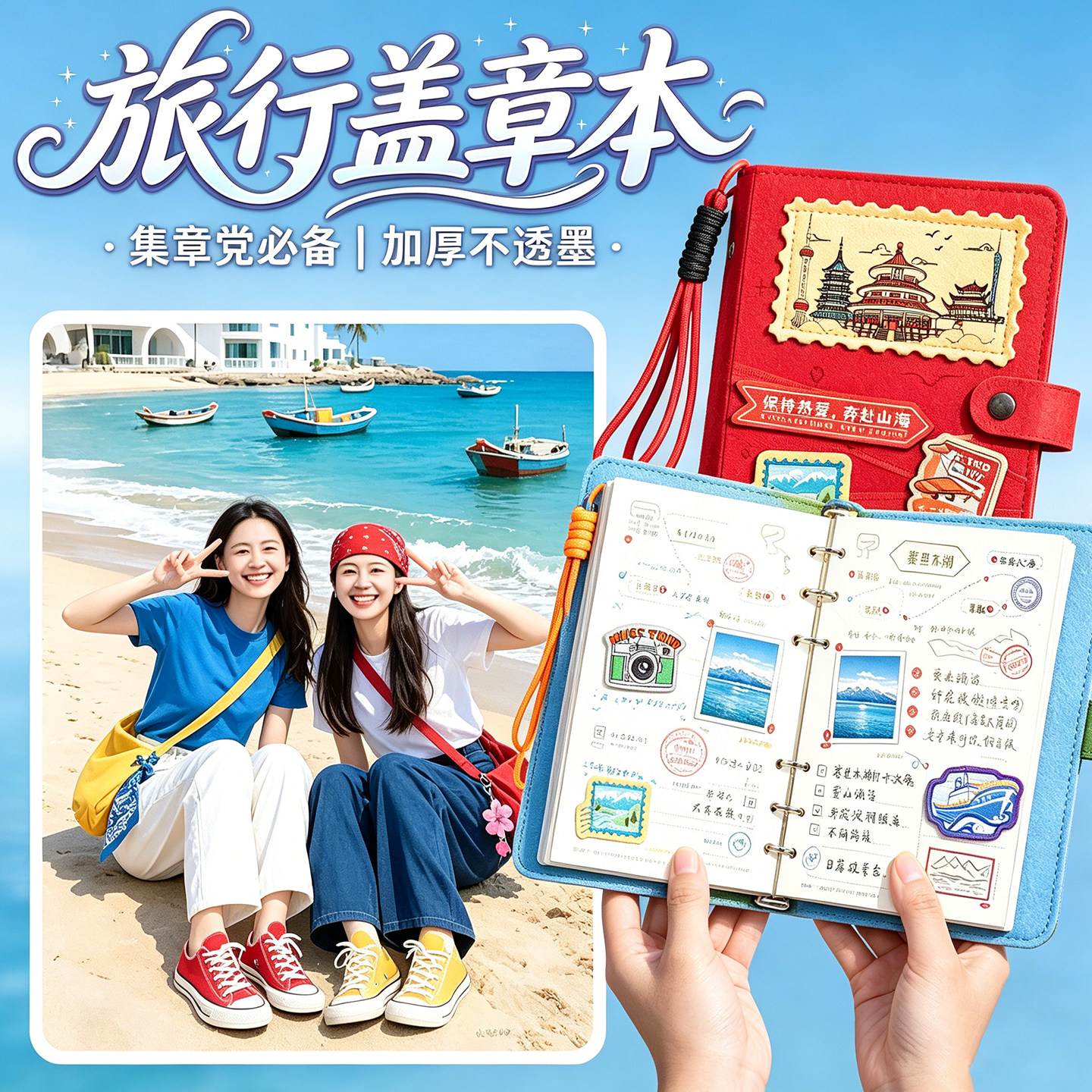旅行活页盖章本【足迹记录纪念】