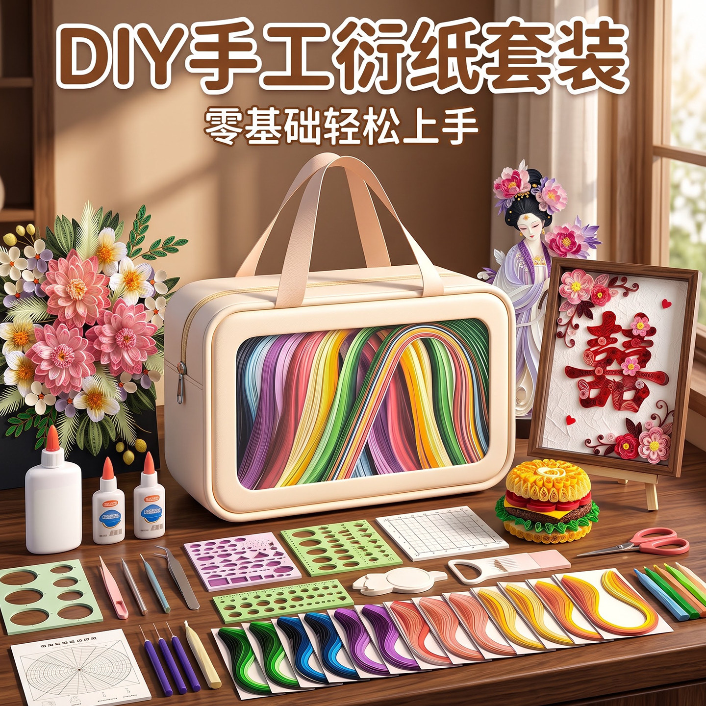 创意diy衍纸手工材料包套装初学图片