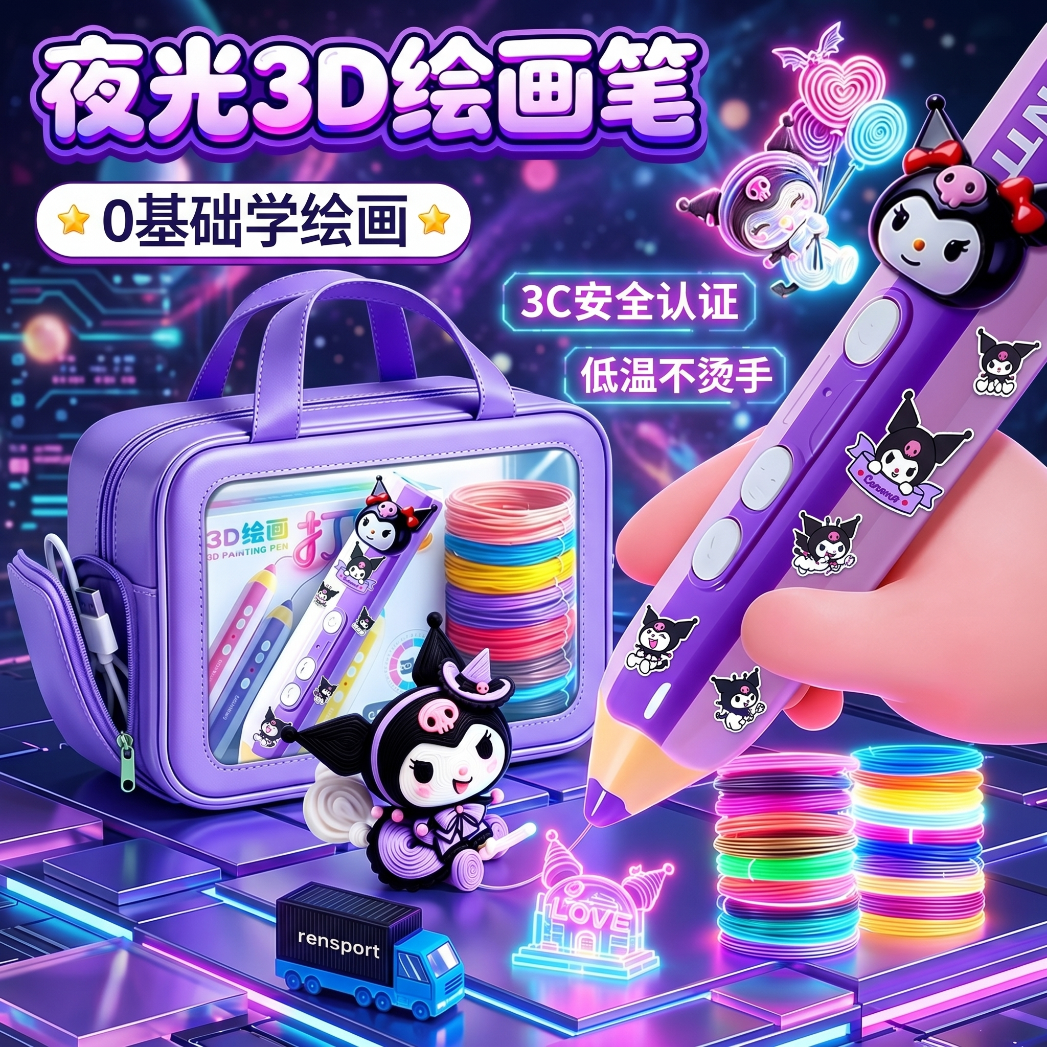 3D打印笔儿童款手工diy制作材料三d立体diy耗材女孩节日生日礼物