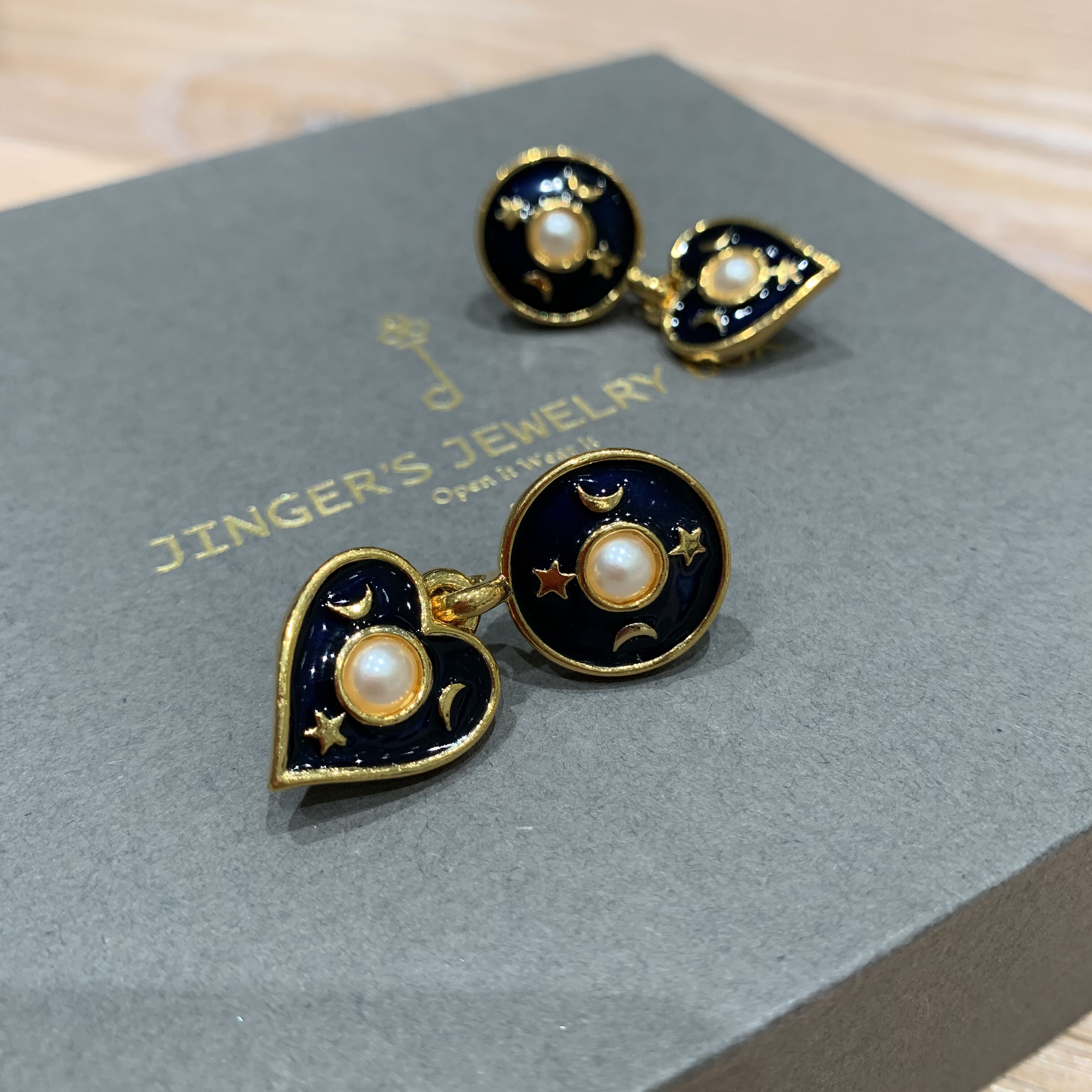 Vintage古董首饰海外定制耳钉