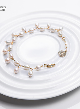 JINGERS 法国巴黎设计师原小众天然珍珠麦穗手链