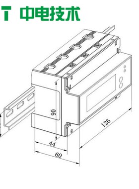 中电三相导轨电表PMC-340A/B液晶智能电能仪表带CE认证