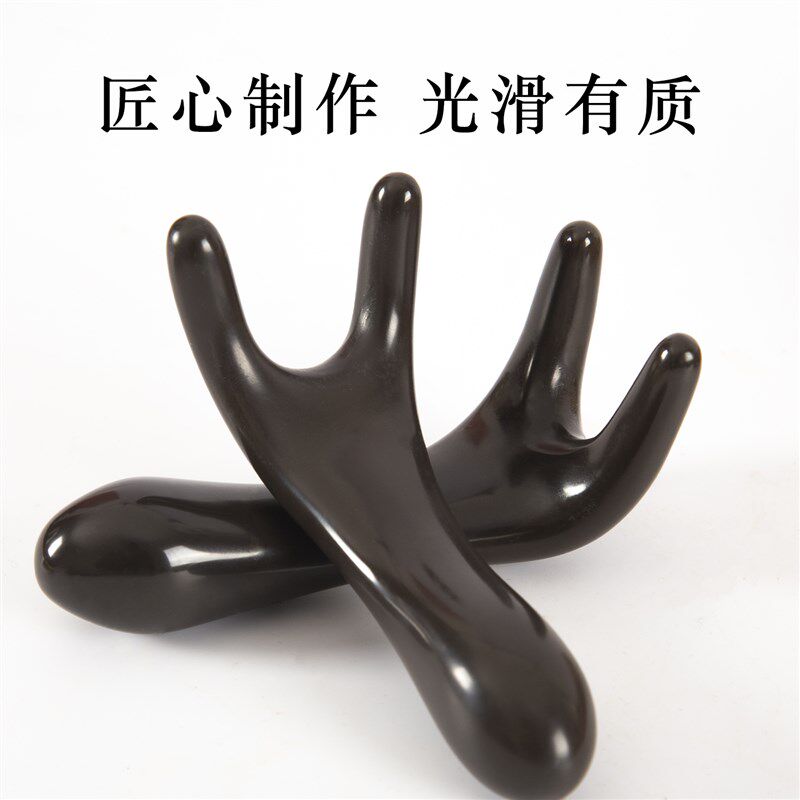 砭石刮鼻梁眼部头部按摩梳拨筋棒刮耳朵鼻梁按摩刮脸板刮痧点穴棒