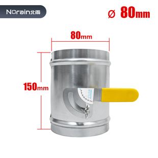 镀锌切割手柄手动风阀 圆形硅胶密闭阀门 风管蝶阀 通风管道风门