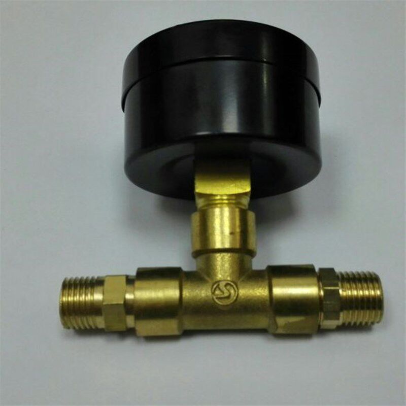 50mm 1mpa 150psi 轴向压力表 带三通和外丝接头 外丝螺纹G1/4