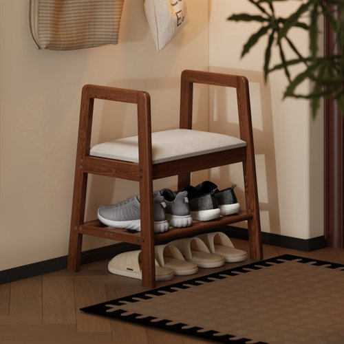 菏森派老人换鞋凳实木