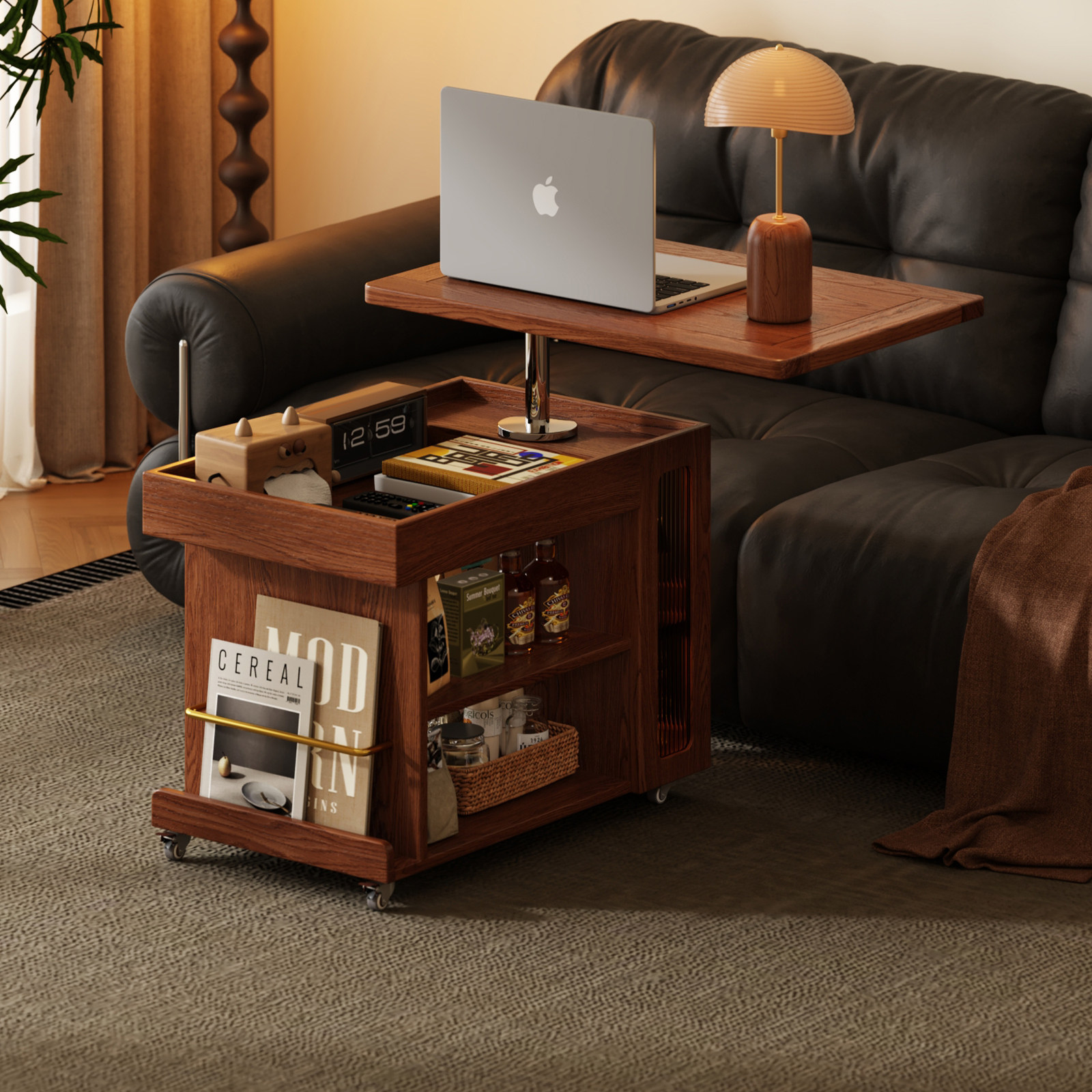 沙发边柜可移动窄柜客厅侧边几轻奢高级感升降桌小推车旋转床边桌,住宅家具,移动边几/推车,淘宝优惠券,粉丝福利购,淘宝优惠卷