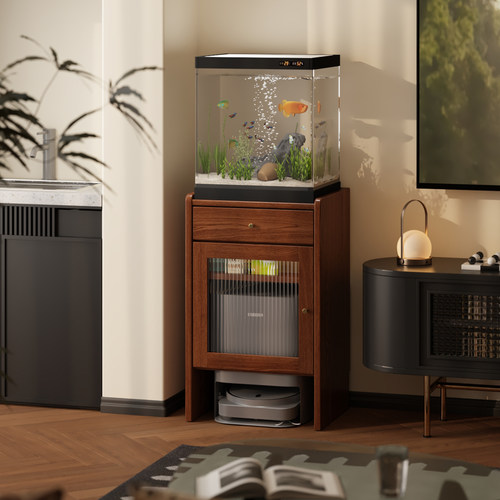 菏森派实木扫地机器人置物柜