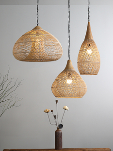 Sabi风格 风格 藤艺术吊灯个性 日式 客厅卧室餐厅B&B茶室 化 Wabi