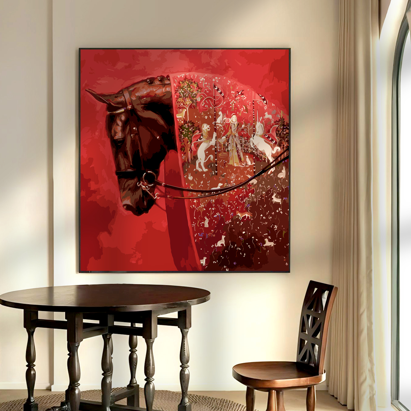 数字油画diy填色画手绘油彩画