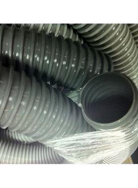 灰色pvc方塑筋螺旋风管/PD吸风管/塑料颗粒管/耐酸碱管型号齐全