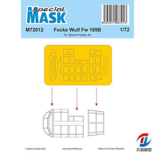 。Special Hobby M72012 Focke Wulf Fw 189B SH72430 遮盖纸