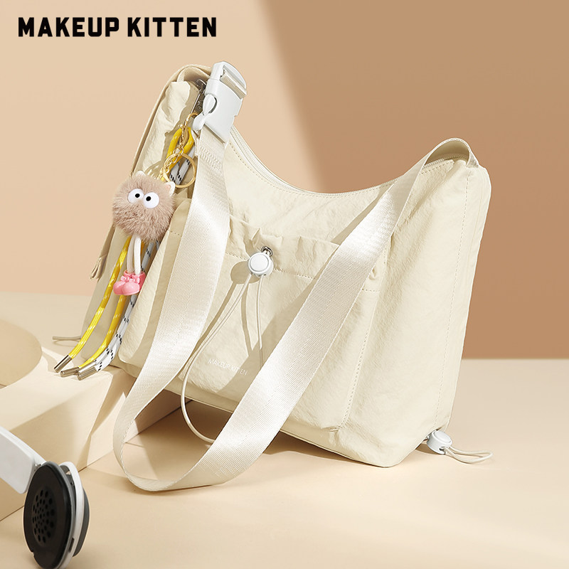 MAKEUP KITTEN大容量托特包女2025秋天轻便小众斜挎包超火帆布包