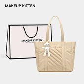 MAKEUP KITTEN2025新款 托特包女包大容量绵绵通勤手提包单肩大包