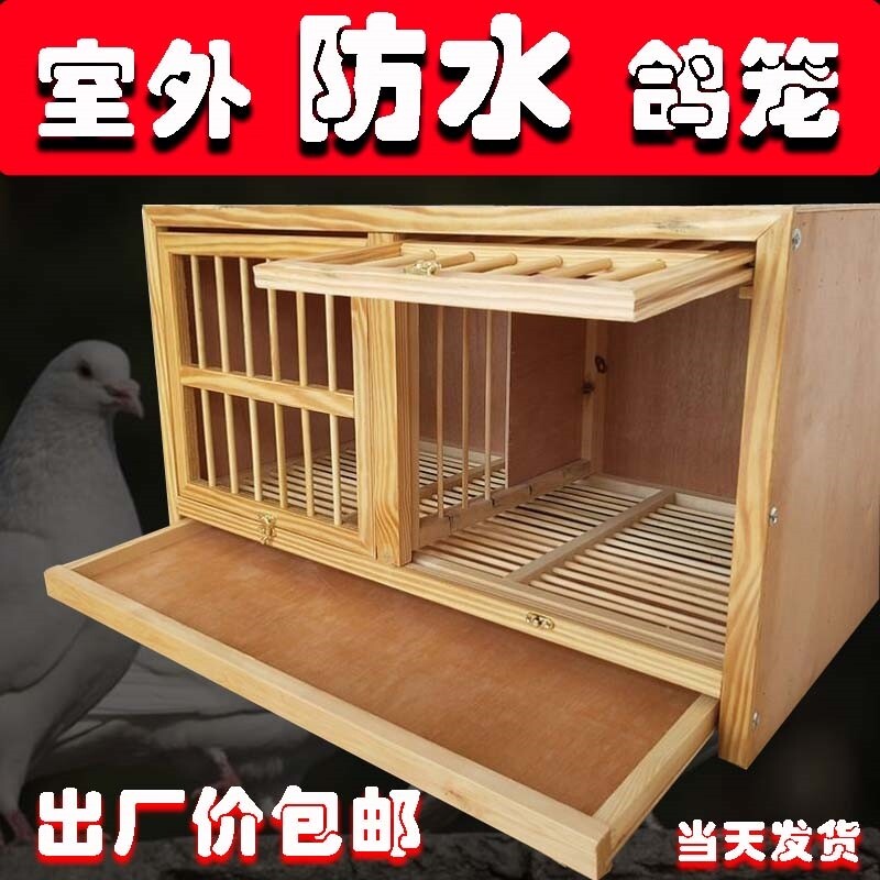 户外防雨鸽巢鸽笼饲养木巢箱竞速鸽笼户外鸽舍饲养鸽子