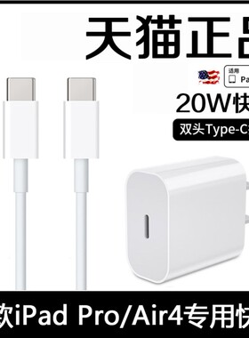 ipadpro充电线2021新款iPad Pro2020充电头2018双typec快充数据线原装套装插座tpyec萍果ipai平板por20w插头