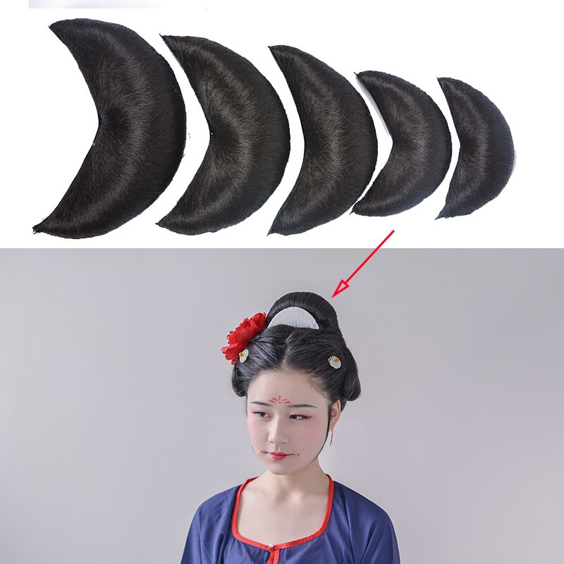 cos古代古装假发仙女造型发包发髻儿童牛角盘发影视垫发演出影楼