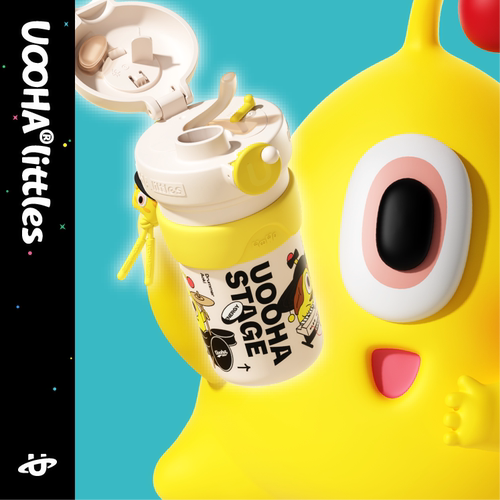 uooha双饮保温杯儿童上学水杯