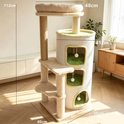 冬季保暖猫爬架猫窝猫树一体大型豪华猫台不占地小户型猫架子