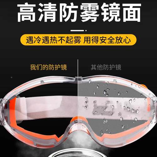 防雾护目镜灰博盛尘不起雾劳保打磨实室防目防护眼验镜骑行防风眼