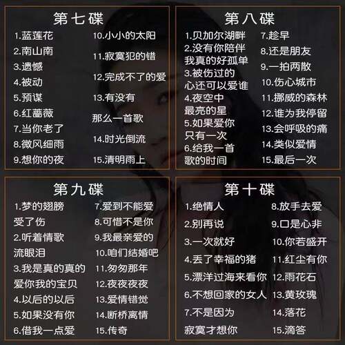 车ECG载cd碟片孙露婷谭艳试曲音女声雷歌无损音乐试光碟机汽车载