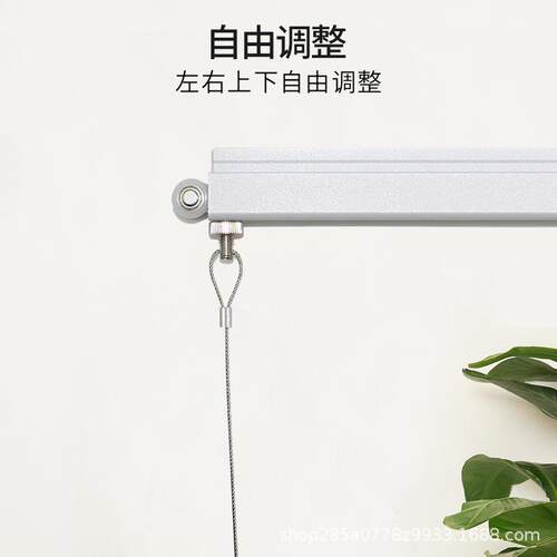 挂画钩器轨道滑挂绳钩画展轮室可移动调节绳书画JJR钩导画轨海报