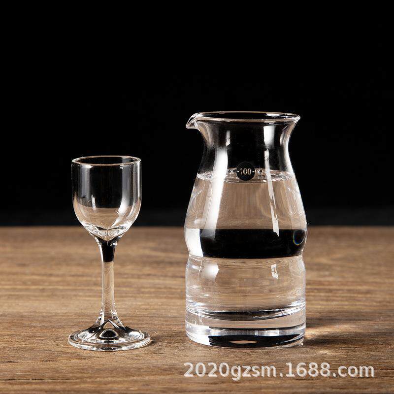 二两分酒器家用白酒杯套装具商用一酒壶一杯号一wld099口小高脚杯