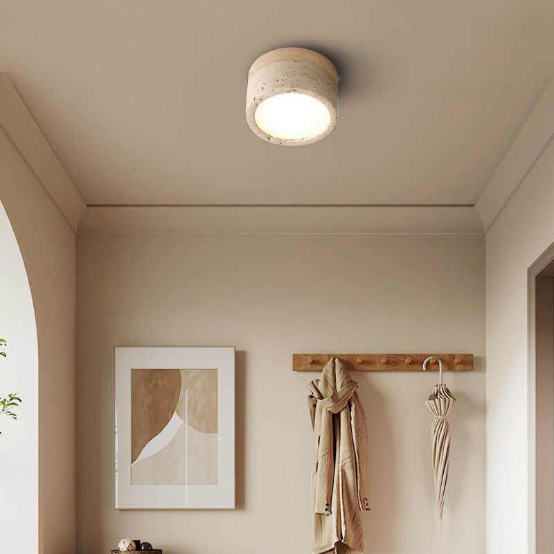 侘寂风明装筒灯主led廊客JTL厅无灯中古卧室过道走玄关古吸复顶射