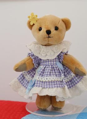Y熊063Lolita子裙关节碎熊花连衣格裙毛绒公Y063Loli仔换衣服饰掌