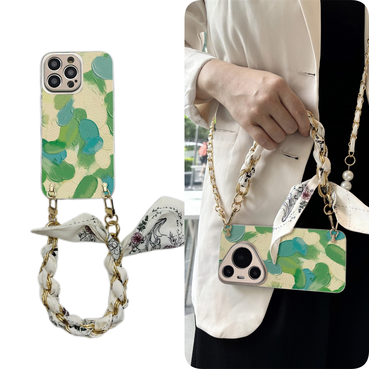 女款全包硅胶软壳时尚斜挎防摔